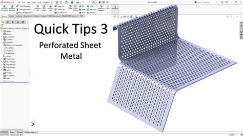 solidworks perforated sheet design